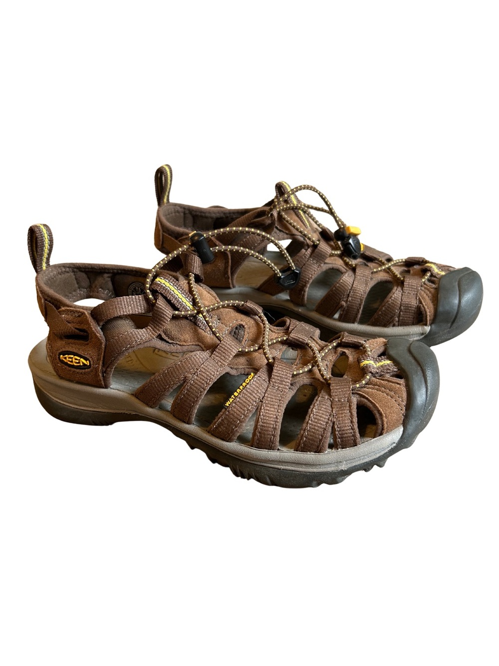 Keen Women’s Whisper Brown Closed-Toe  Waterproof Outdoor Sandal
